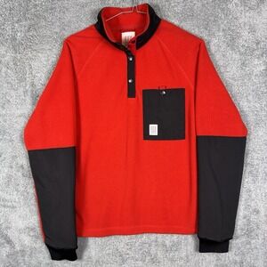 Topo Designs Jacket Womens M Pullover 1/4 Snap Mountain Fleece Polartec Tech